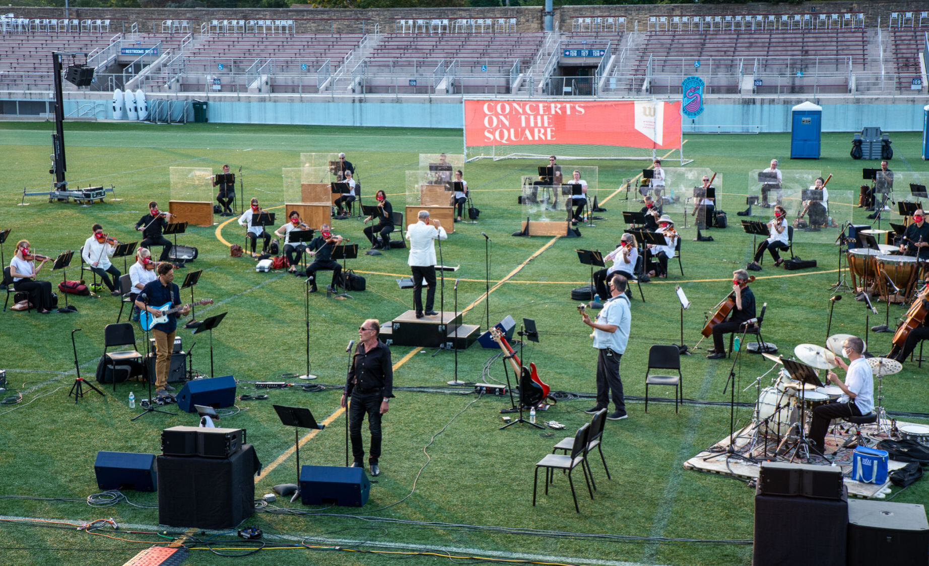 'Concerts on the Square' performed on Breese Stevens Field in 2020